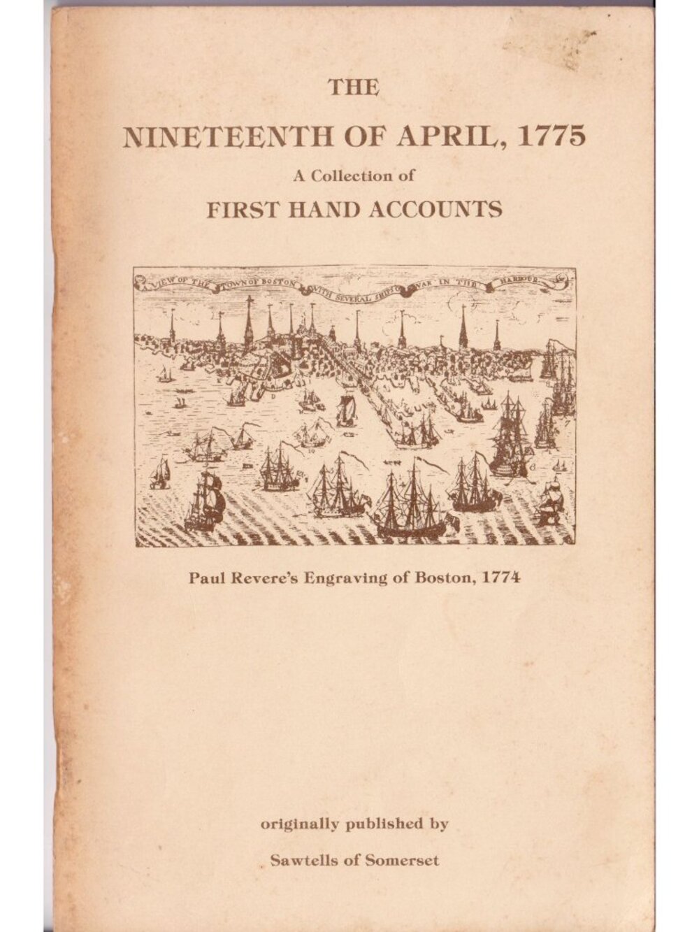 Nineteenth of April 1775 Booklet 1982 Paul Revere Boston History
